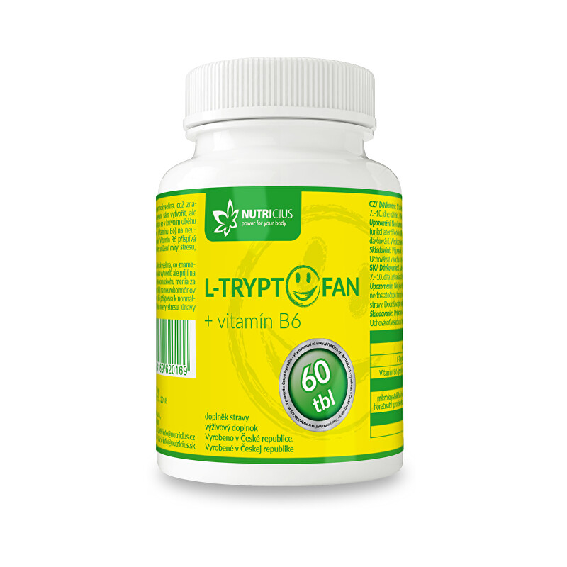 L-Tryptofan + vitamín B6 Nutricius - 60 tablet L-Tryptofan + vitamín B6 Nutricius - 60 tablet