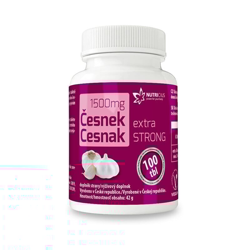 Česnek extra strong 1500 mg Nutricius - 100 tbl.