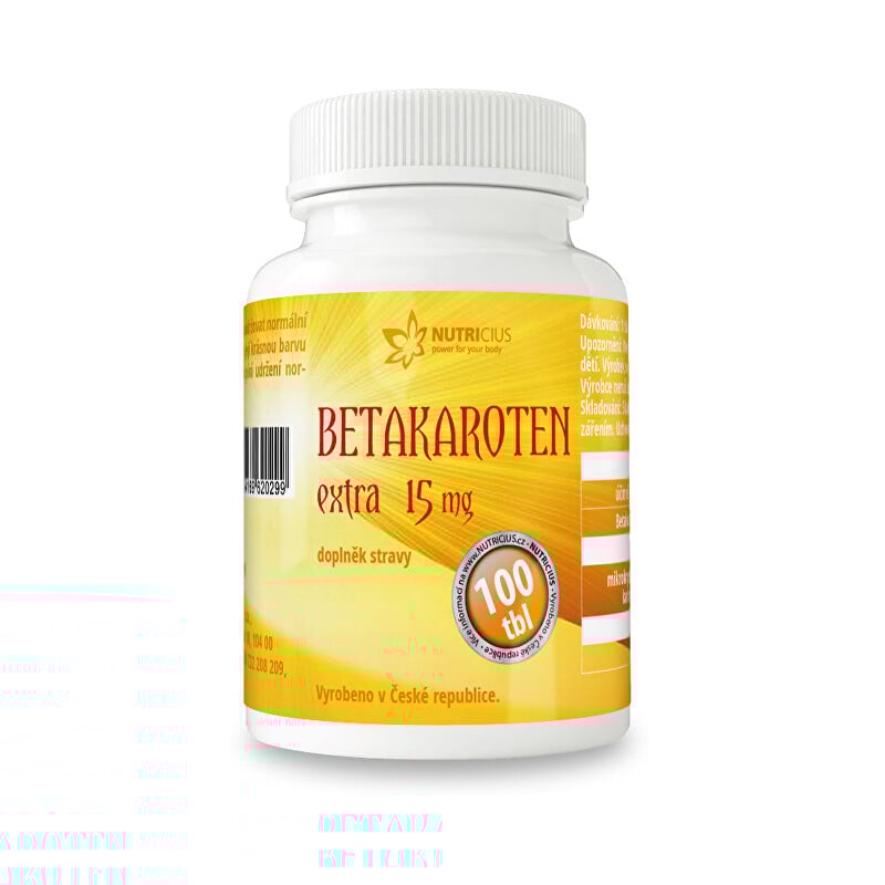 Betakaroten EXTRA 15 mg Nutricius - 100 tbl.