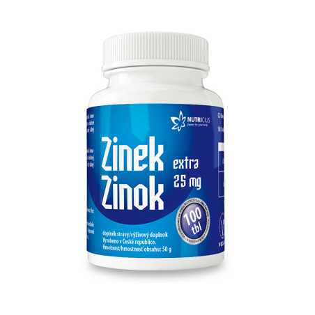 Zinek EXTRA 25 mg Nutricius - 100 tbl.