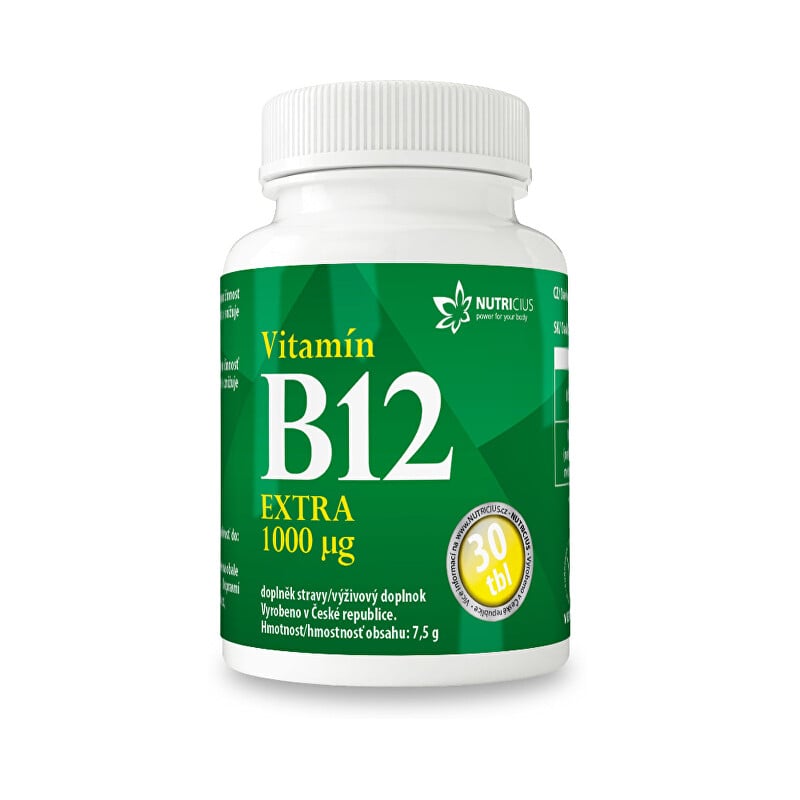 Vitamín B12 EXTRA Nutricius - 30 tbl. Vitamín B12 EXTRA Nutricius - 30 tbl.