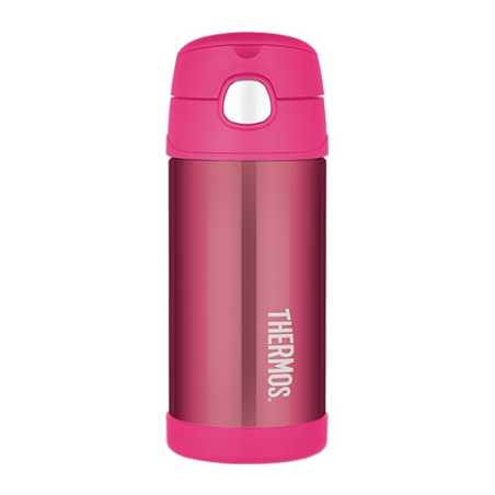 FUNtainer Dětská termoska s brčkem / růžová Thermos - 355 ml