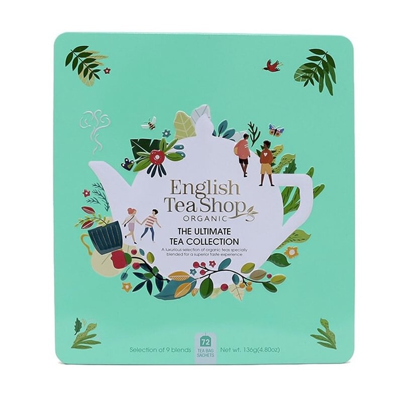 Dárková sada The Ultimate zelená BIO v plechové kazetě English Tea Shop - 72 sáčků Dárková sada The Ultimate zelená BIO v plechové kazetě English Tea Shop - 72 sáčků