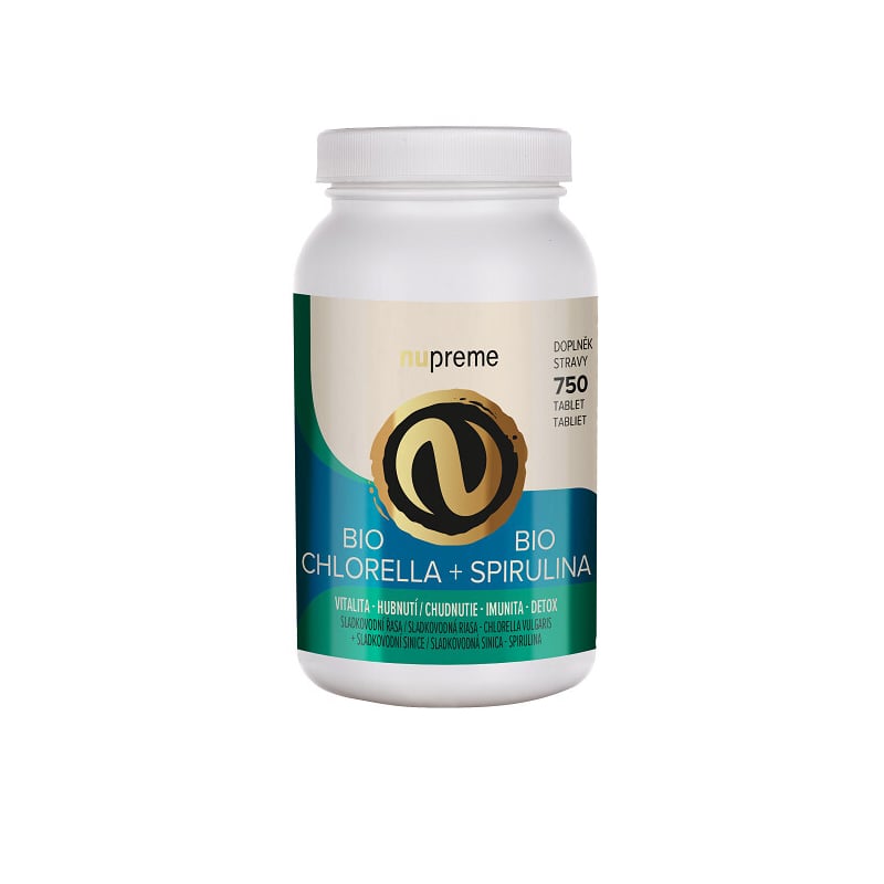 Chlorella + Spirulina 750 tablet BIO Nupreme Chlorella + Spirulina 750 tablet BIO Nupreme