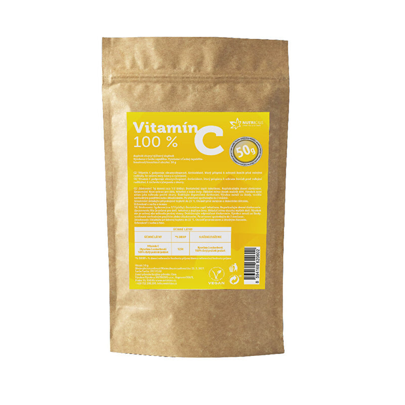 Vitamín C 100% Nutricius - 50 g Vitamín C 100% Nutricius - 50 g