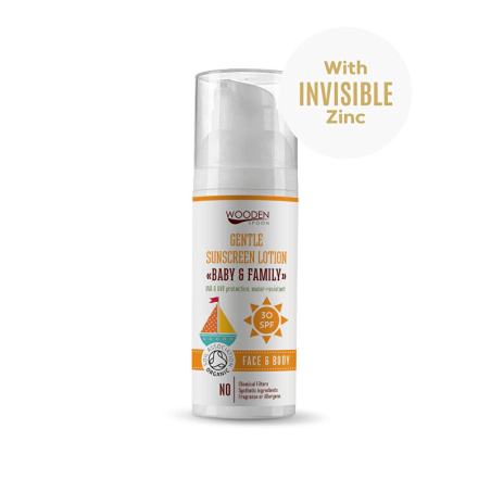 Opalovací tělové mléko Baby & Family SPF 30 WoodenSpoon - 50 ml