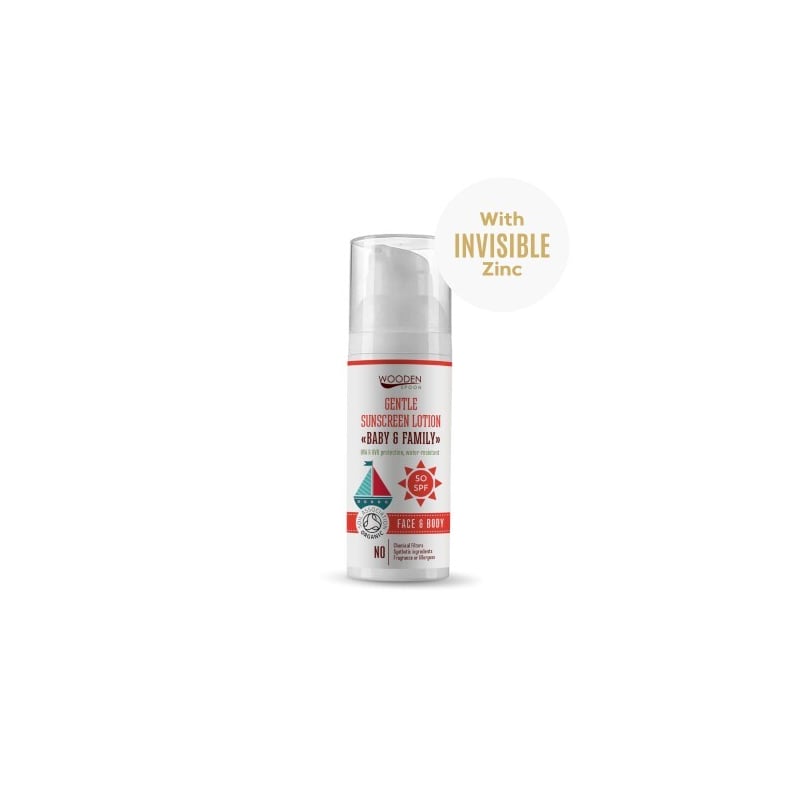 Opalovací tělové mléko Baby & Family SPF 50 50 ml / pumpička WoodenSpoon