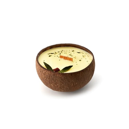 Svíčka v kokosu / vůně Thajská Limetka a mango Tropikalia