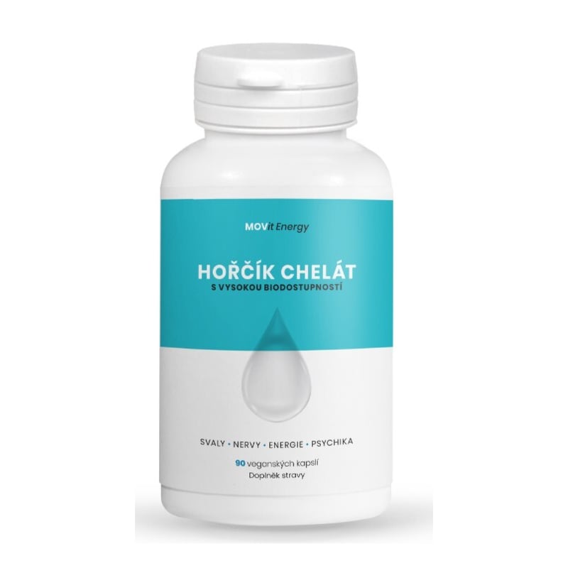 Hořčík B6 Chelát 100 mg MOVit Energy - 90 veganských kapslí Hořčík B6 Chelát 100 mg MOVit Energy - 90 veganských kapslí