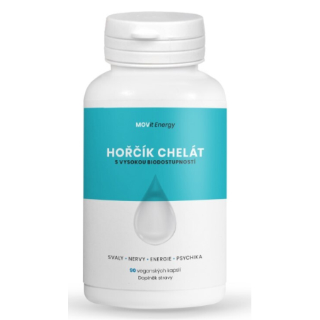 Hořčík B6 Chelát 100 mg MOVit Energy - 90 veganských kapslí
