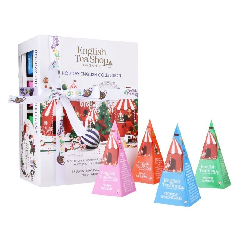 Dárková kolekce Vánoční bílá BIO English Tea Shop - 12 pyramidek Dárková kolekce Vánoční bílá BIO English Tea Shop - 12 pyramidek