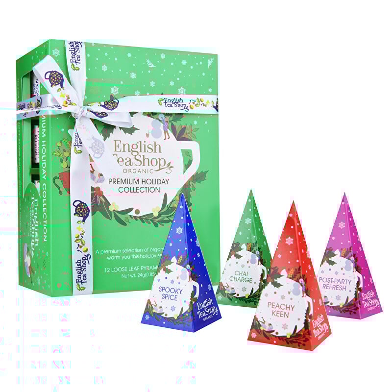 Dárková kolekce Vánoční zelená BIO English Tea Shop - 12 pyramidek Dárková kolekce Vánoční zelená BIO English Tea Shop - 12 pyramidek