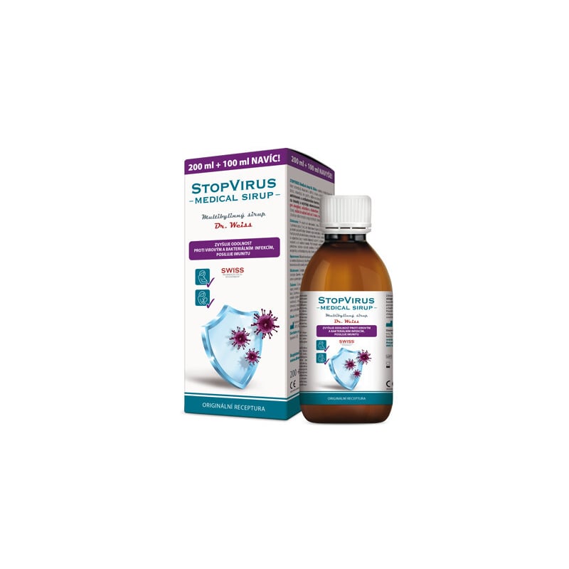 StopVirus Medical sirup Dr. Weiss 200 ml + 100 ml ZDARMA Simply You StopVirus Medical sirup Dr. Weiss 200 ml + 100 ml ZDARMA Simply You