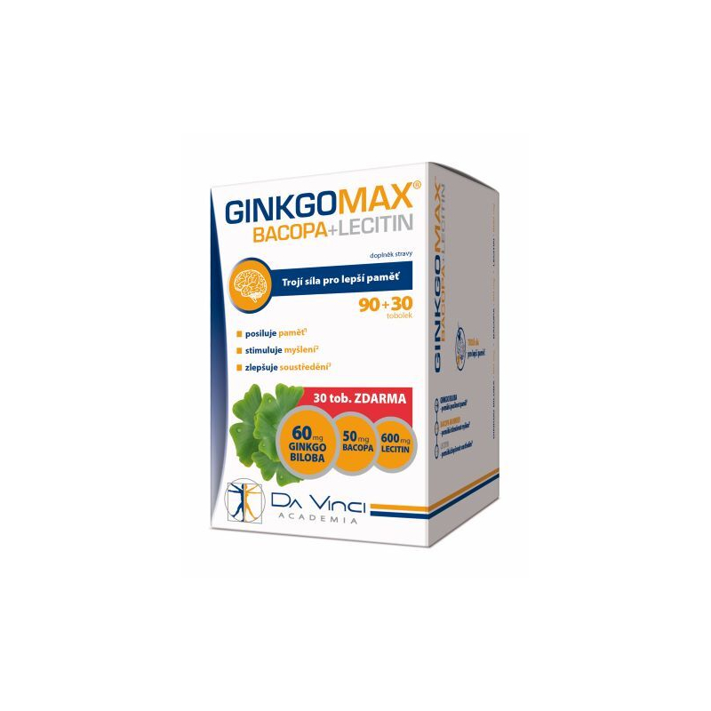 GinkgoMAX + Bacopa + Lecitin 90+ Simply You - 30 tobolek