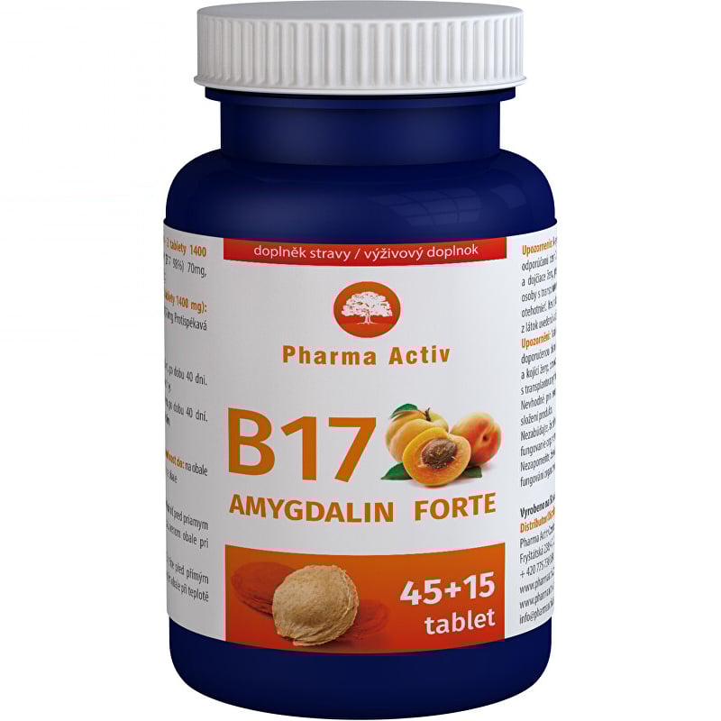 B17 Amygdalin Forte 45+ Pharma Activ - 15 tablet B17 Amygdalin Forte 45+ Pharma Activ - 15 tablet
