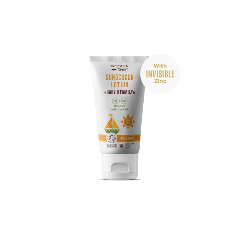 Opalovací tělové mléko Baby & Family SPF 30 / tuba WoodenSpoon - 100 ml