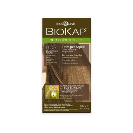 Nutricolor Delicato / Barva na vlasy 8.03 Blond přírodní světlá Biokap - 140 ml