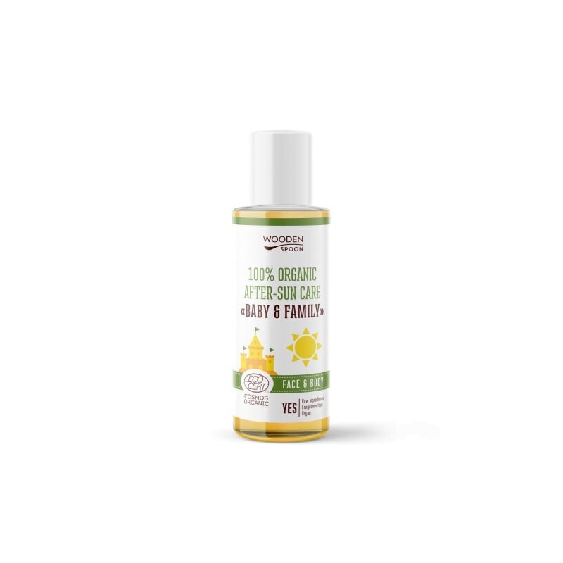 Dětský organický olej po opalování Baby & Family WoodenSpoon - 100 ml Dětský organický olej po opalování Baby & Family WoodenSpoon - 100 ml