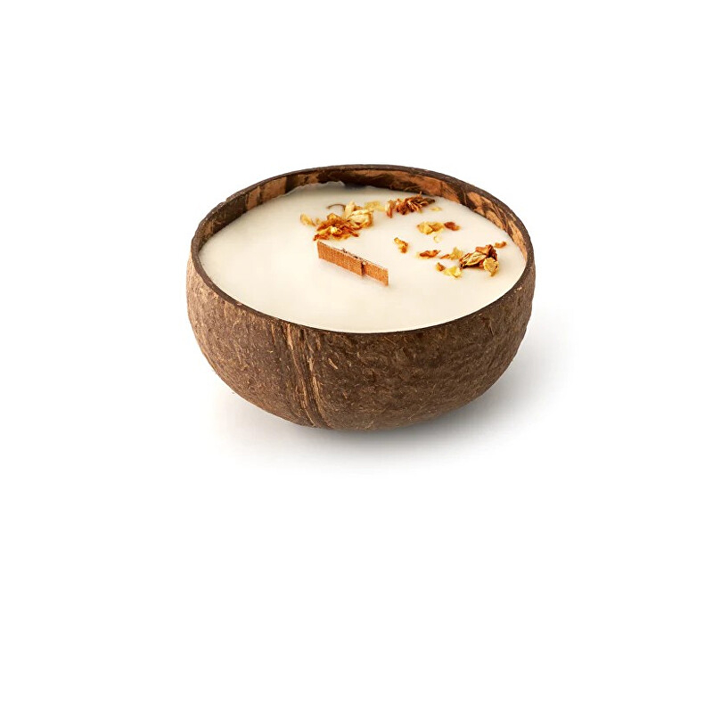 Svíčka v kokosu / vůně Kvetoucí jasmín Tropikalia