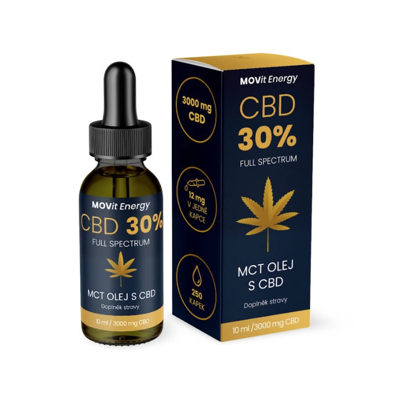 CBD 30% Full Spectrum MCT olej MOVit Energy - 10 ml CBD 30% Full Spectrum MCT olej MOVit Energy - 10 ml