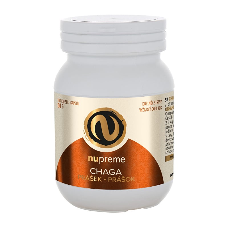 Chaga biomasa Nupreme - 100 kapslí Chaga biomasa Nupreme - 100 kapslí