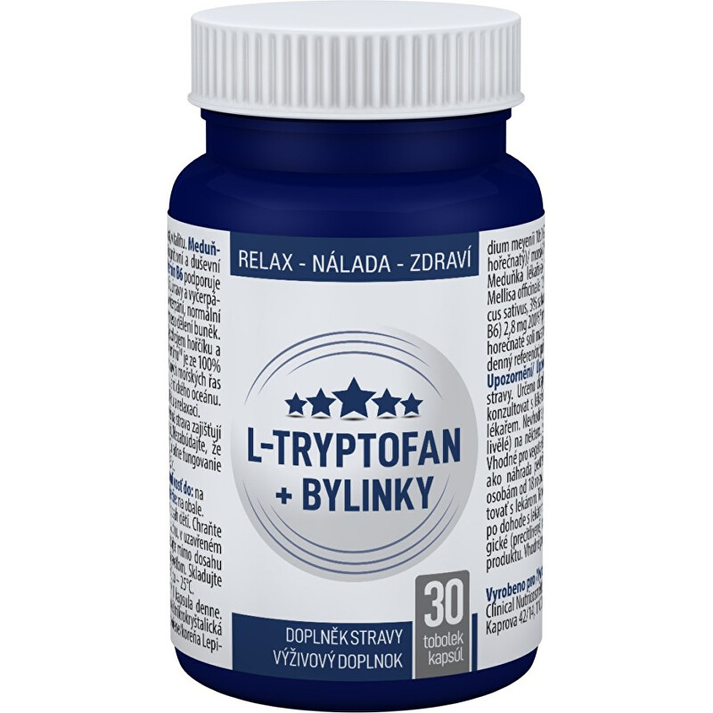 L-Tryptofan bylinky Clinical / Varianta: 30 tobolek - 30 tobolek L-Tryptofan bylinky Clinical / Varianta: 30 tobolek - 30 tobolek