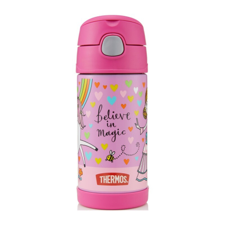 FUNtainer Dětská termoska s brčkem – jednorožec Thermos - 355 ml
