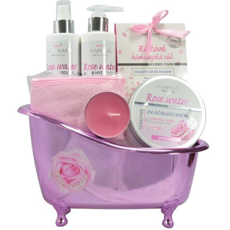 Dárkové balení Rose Water v dekorativní vaničce Vivaco