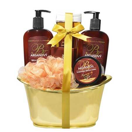 Dárkové balení Argan v dekorativní vaničce Vivaco