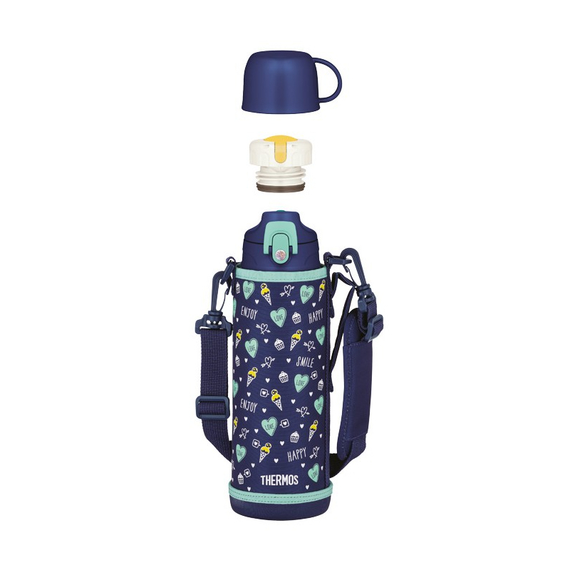Dětská termoska s dvěma uzávěry / tmavě modrá Thermos - 1000 ml Dětská termoska s dvěma uzávěry / tmavě modrá Thermos - 1000 ml