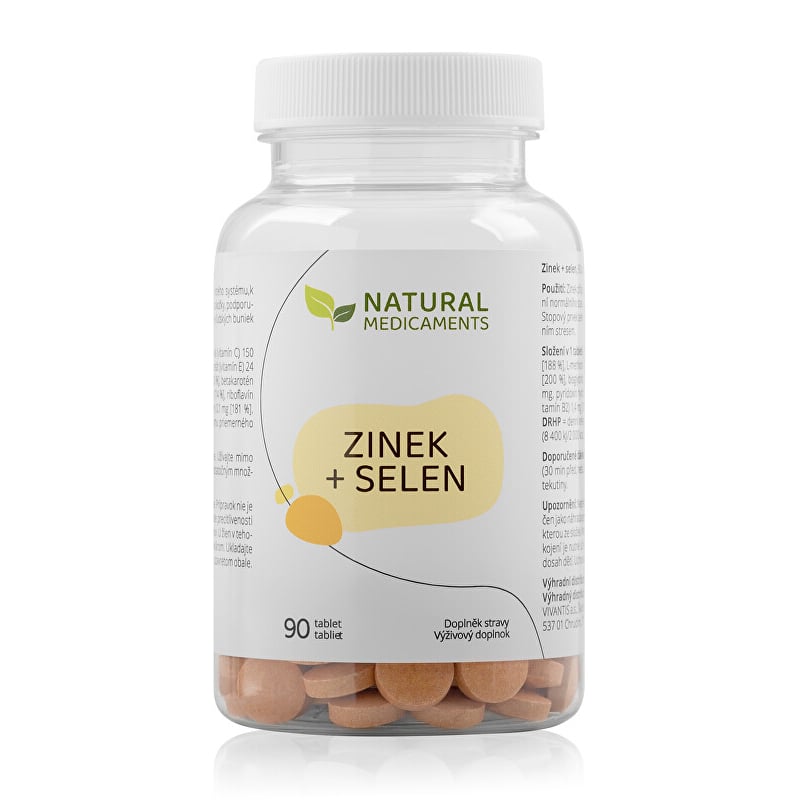 Zinek + Selen Natural Medicaments - 90 tablet Zinek + Selen Natural Medicaments - 90 tablet