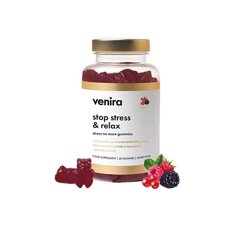 Stop stress & relax / stress no more gummies / lesní plody Venira - 60 ks Stop stress & relax / stress no more gummies / lesní plody Venira - 60 ks