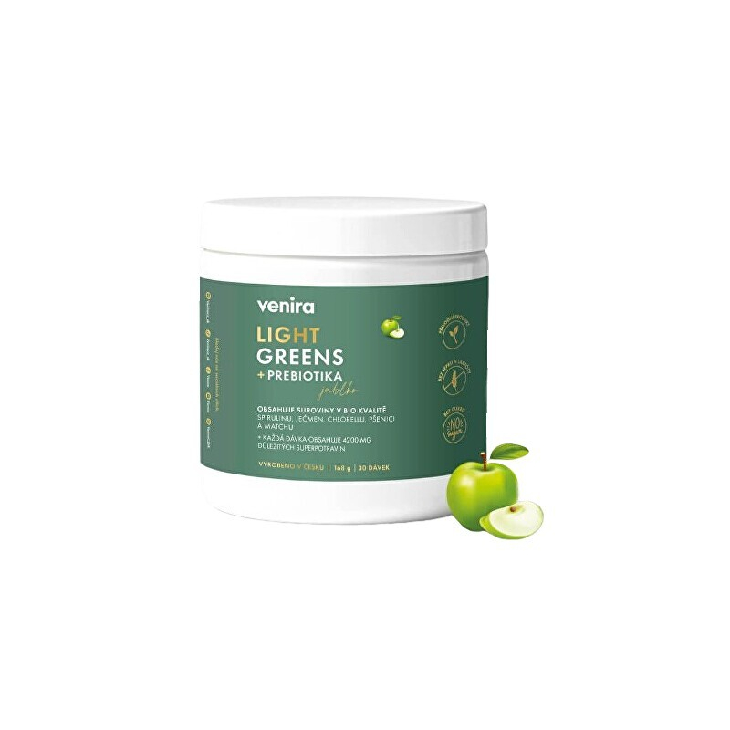 Light greens + prebiotika jablko Venira - 168 g Light greens + prebiotika jablko Venira - 168 g
