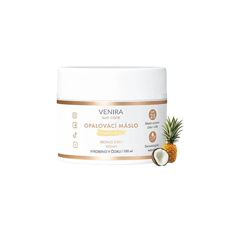 Opalovací máslo bronze s SPF 25 piňakoláda Venira - 100 ml Opalovací máslo bronze s SPF 25 piňakoláda Venira - 100 ml