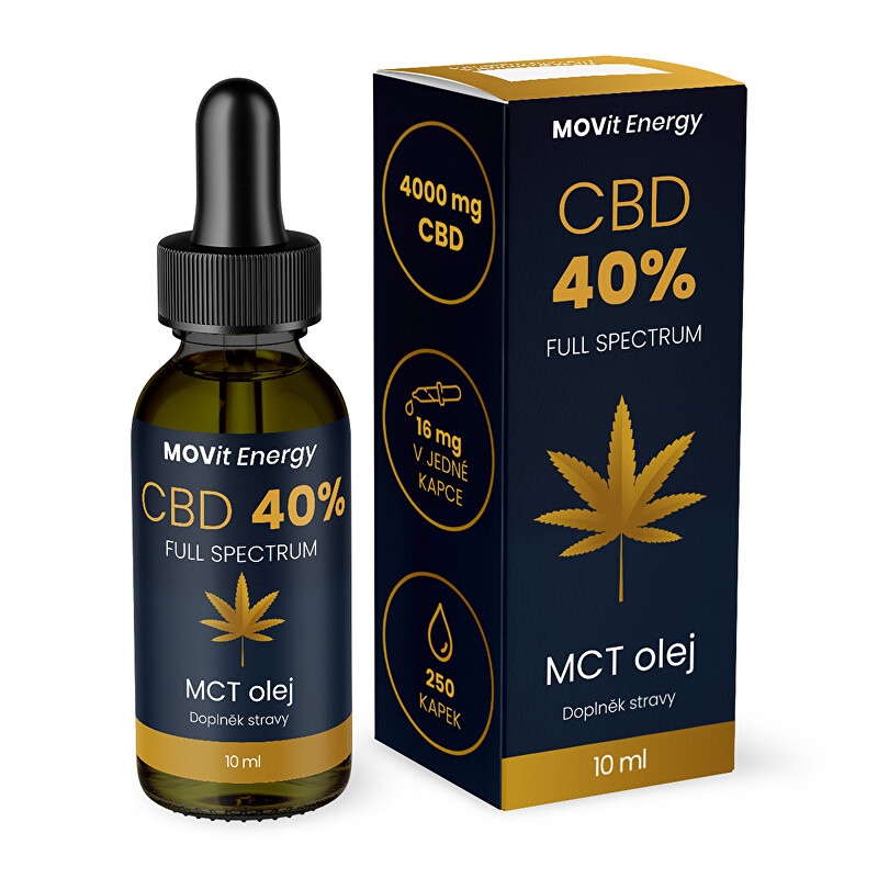 CBD 40% Full Spectrum MCT olej MOVit Energy - 10 ml CBD 40% Full Spectrum MCT olej MOVit Energy - 10 ml