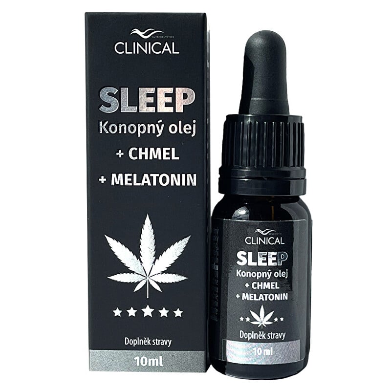 Konopný olej Sleep + chmel + melatonin Clinical - 10 ml Konopný olej Sleep + chmel + melatonin Clinical - 10 ml