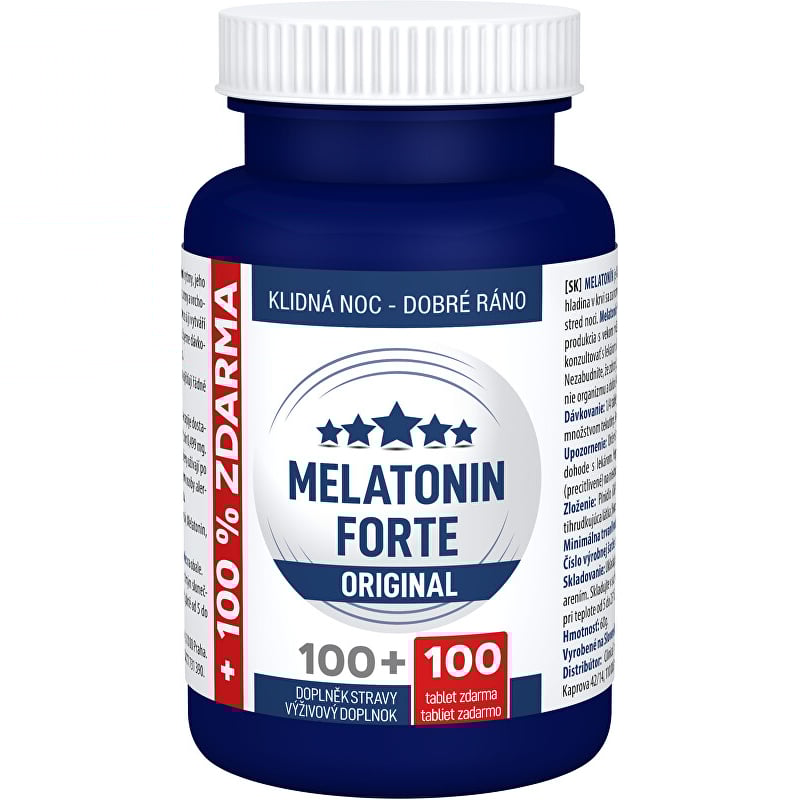 Melatonin Forte ORIGINAL 100 + 100 tablet zdarma Clinical Melatonin Forte ORIGINAL 100 + 100 tablet zdarma Clinical