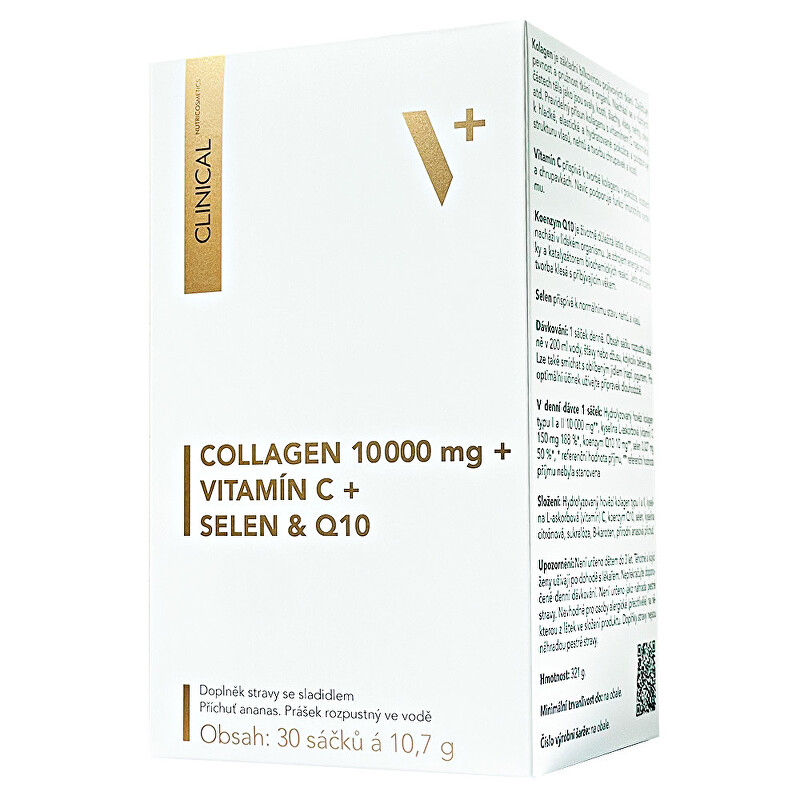 Collagen 10000 mg + vitamín C + selen + Q10 30 sáčků x 10. Clinical - 7 g Collagen 10000 mg + vitamín C + selen + Q10 30 sáčků x 10. Clinical - 7 g