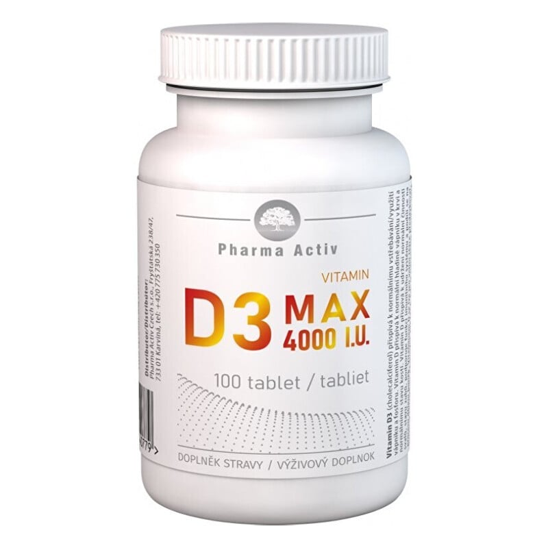 Vitamin D3 max 4000 I.U. Pharma Activ - 100 tablet Vitamin D3 max 4000 I.U. Pharma Activ - 100 tablet