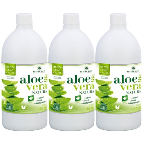 AloeVeraLife NATURA 3 x 1000 ml 2 + 1 set Pharma Activ