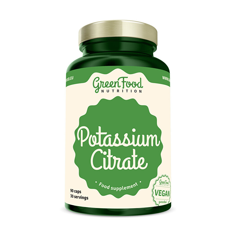 Potassium Citrate / draslík GreenFood - 90 kapslí Potassium Citrate / draslík GreenFood - 90 kapslí