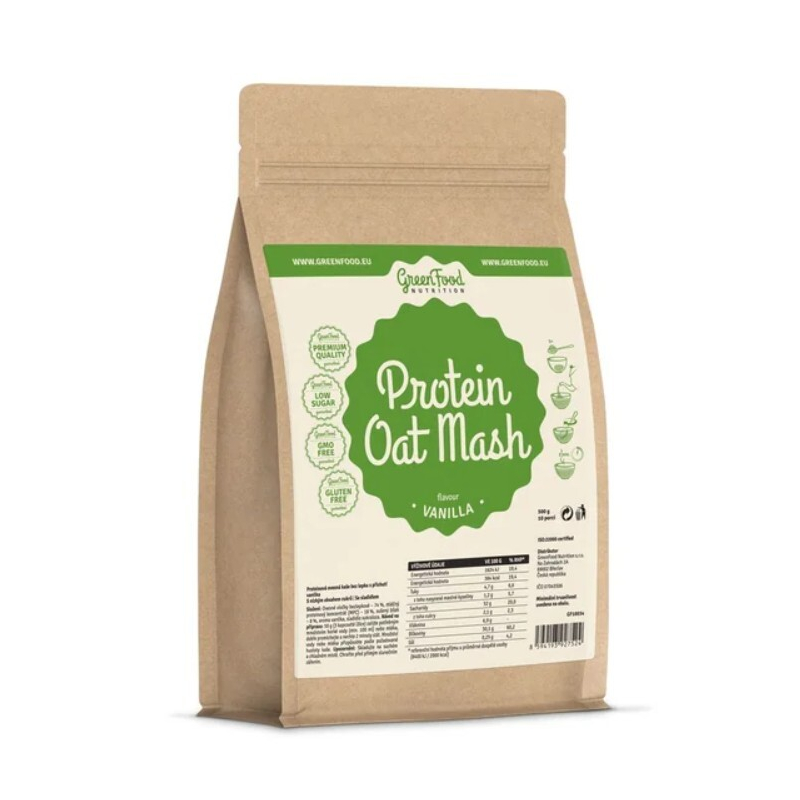 Proteinová ovesná kaše vanilka GreenFood - 500 g