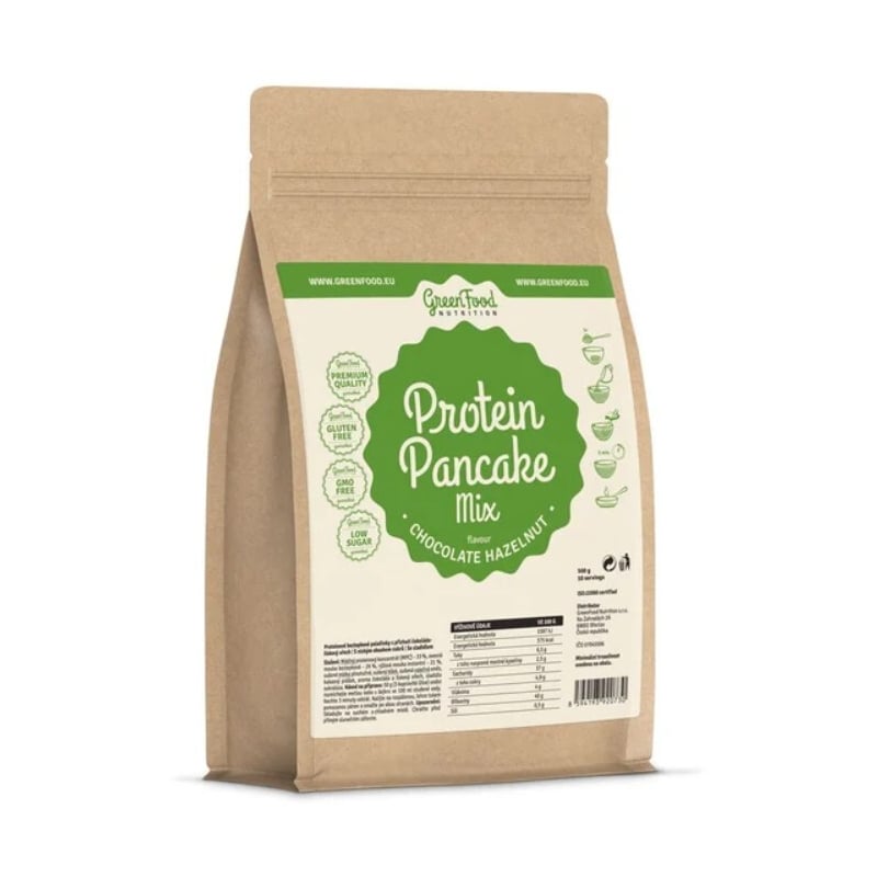 Proteinové palačinky čoko-lískový ořech GreenFood - 500 g Proteinové palačinky čoko-lískový ořech GreenFood - 500 g