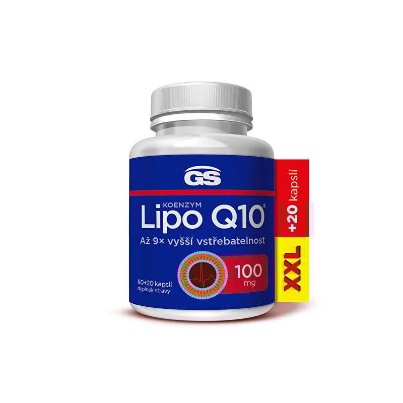 GS Koenzym Lipo Q10 100 mg 60 + 20 kapslí XXL GreenSwan GS Koenzym Lipo Q10 100 mg 60 + 20 kapslí XXL GreenSwan