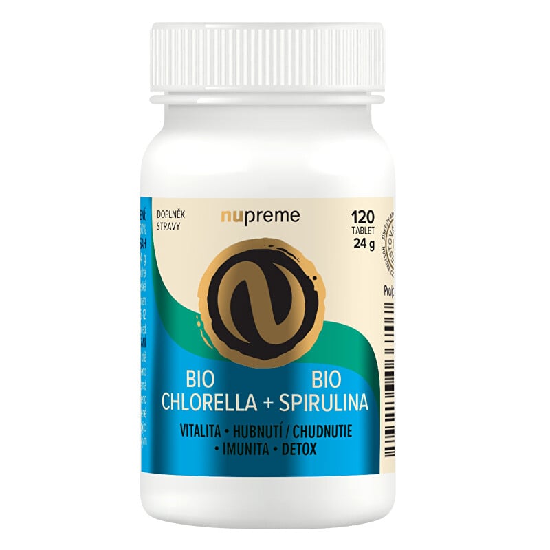 Chlorella + Spirulina 120 tablet BIO Nupreme Chlorella + Spirulina 120 tablet BIO Nupreme