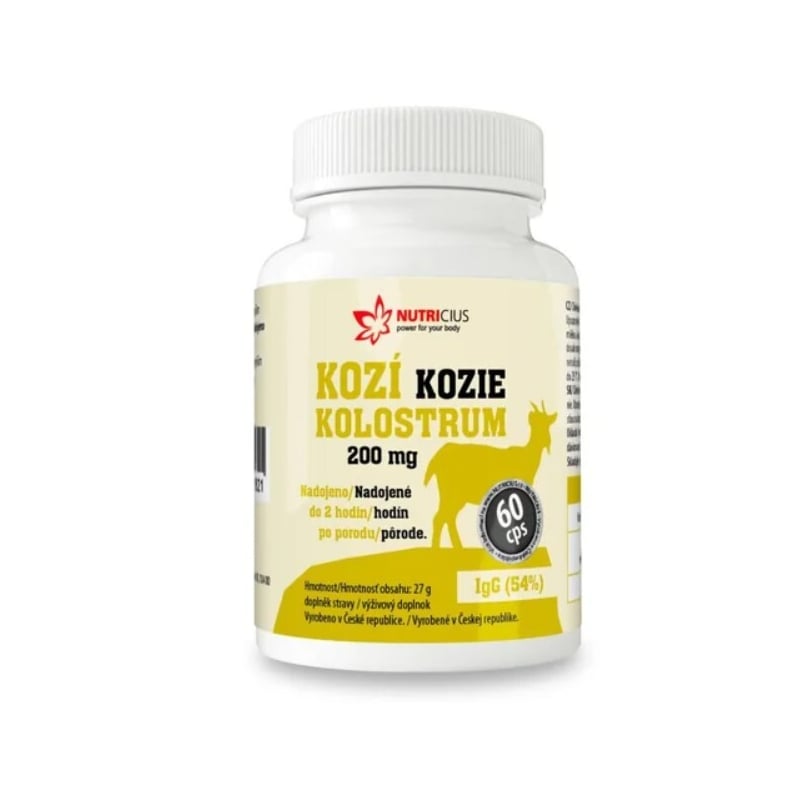 Kozí kolostrum 200 mg IgG 54% Nutricius - 60 kapslí