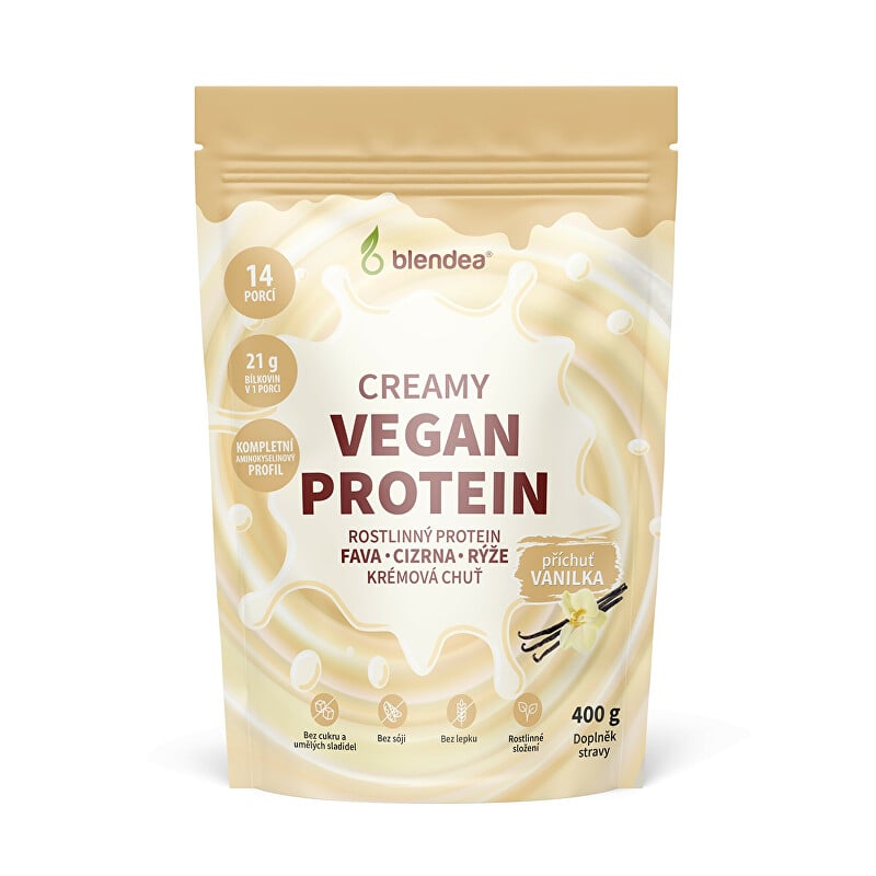 Vegan protein creamy vanilka Blendea - 400 g Vegan protein creamy vanilka Blendea - 400 g