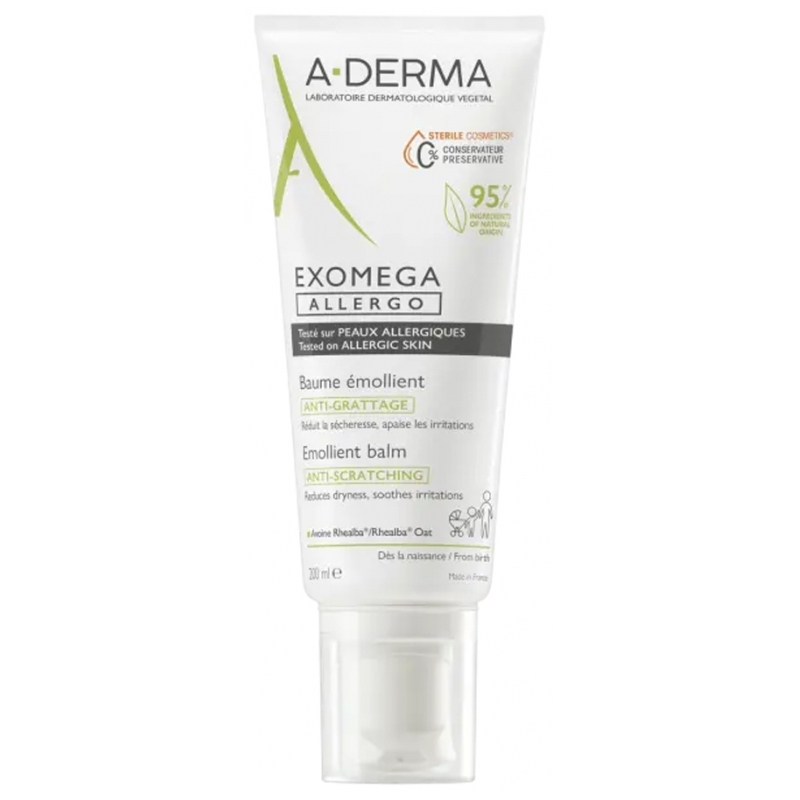 Emolienční balzám pro alergickou a atopickou pokožku Exomega Allergo (Emollient Balm) A-DERMA - 200 ml Emolienční balzám pro alergickou a atopickou pokožku Exomega Allergo (Emollient Balm) A-DERMA - 200 ml