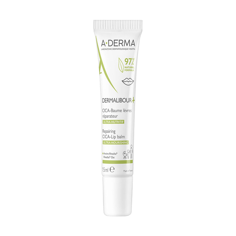 Hydratační balzám na rty Dermalibour+ (Repairing Cica-Lip Balm) A-DERMA - 15 ml Hydratační balzám na rty Dermalibour+ (Repairing Cica-Lip Balm) A-DERMA - 15 ml