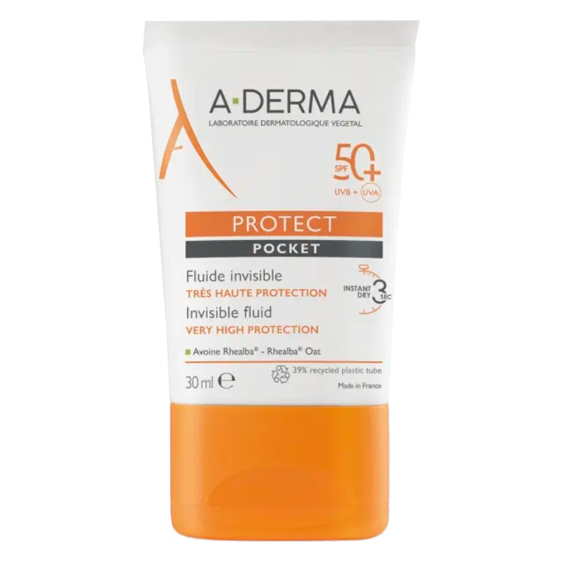 Sluneční fluid SPF 50 Protect Pocket (Vey High Protection Invisible Fluid) A-DERMA - 30 ml Sluneční fluid SPF 50 Protect Pocket (Vey High Protection Invisible Fluid) A-DERMA - 30 ml